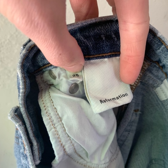 Reformation Hepburn High Rise Skinny Jean in Rainier Wash - Picture 12 of 15